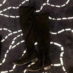 Suede over the knee boots